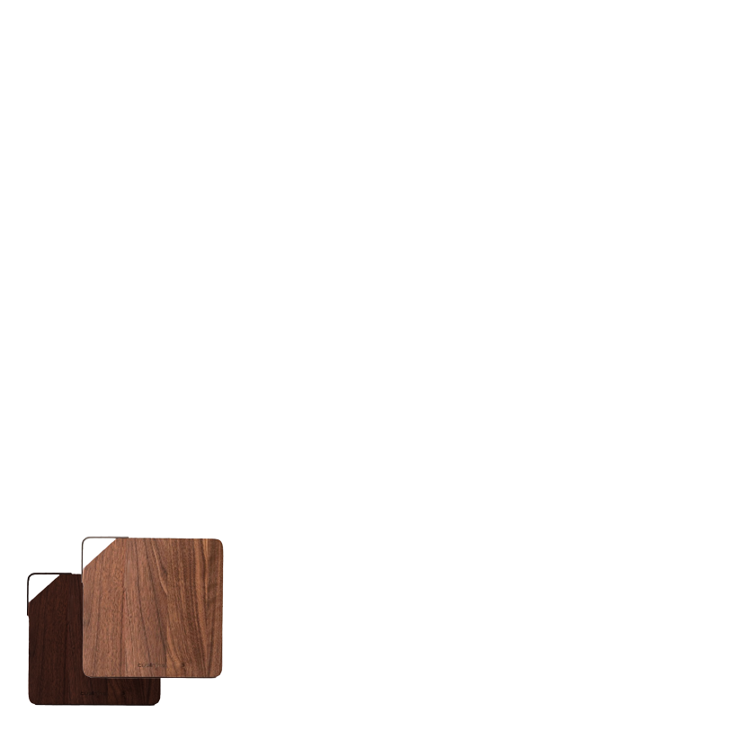 Custom coaster - Wood and metal - 4 set